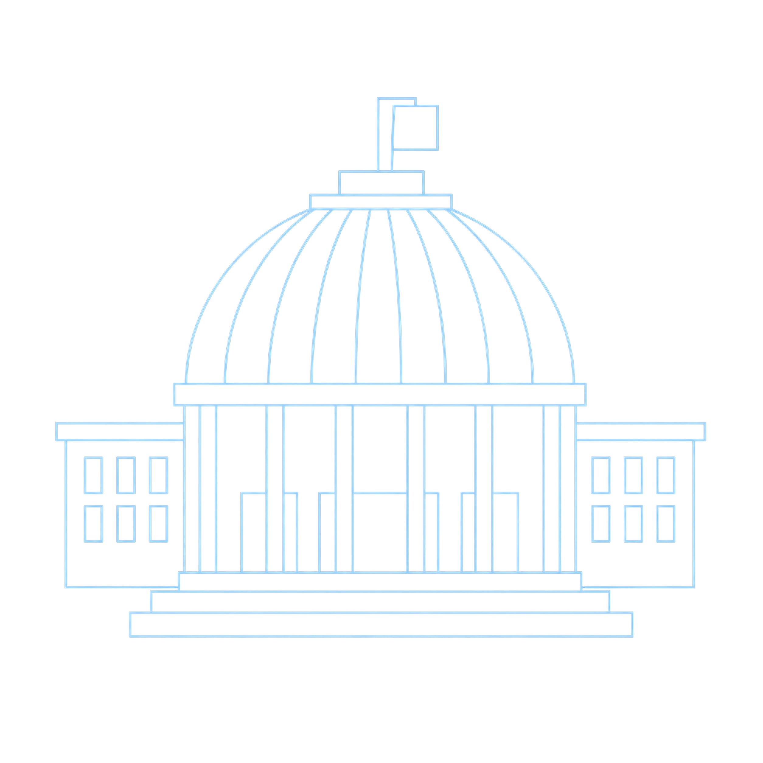 Blueprint illustration of a government building